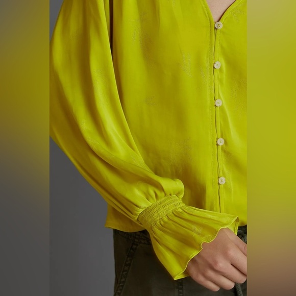 Anthropologie Liora Embroidered Button down Top XL - Picture 3 of 9